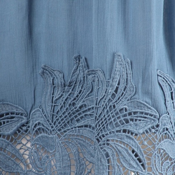 Off Shoulder Relaxed Fit Tunic - Chambray - Picture 5 of 5